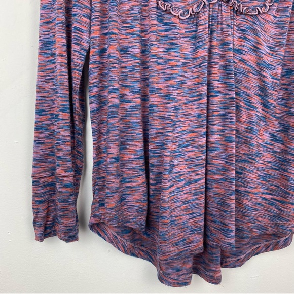 Matilda Jane size Small Women’s Purple Long Sleeve Ruffle V-neck Top - Picture 3 of 6